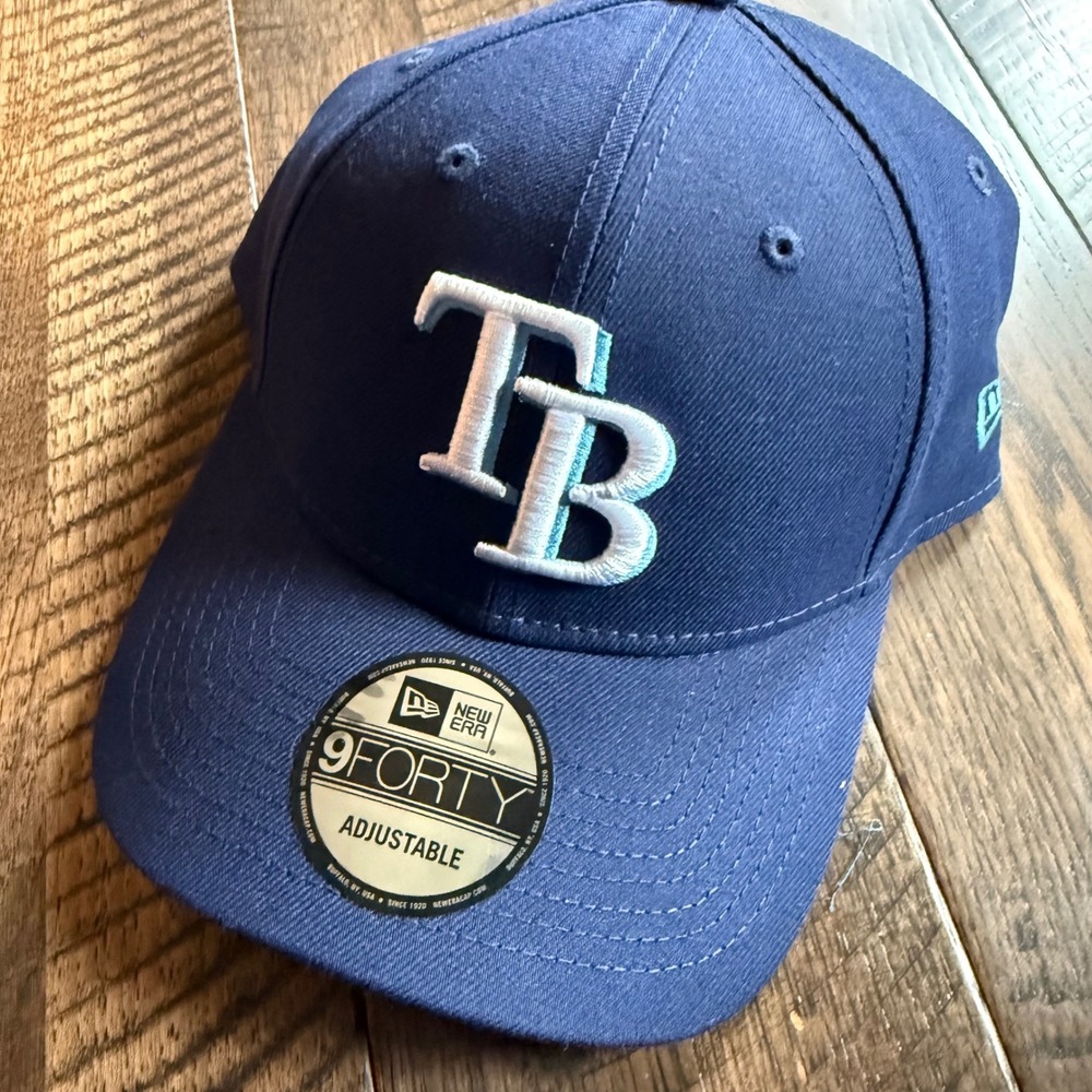 New Era NWT Tampa Bay Rays 9FORTY Adjustable Hat Navy Blue MLB Baseball Cap